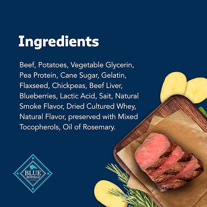 Blue Buffalo Beef Stix Pepperoni-Style Dog Treats, Soft & Meaty Dog Snacks Made in the USA with Real Beef & Natural Ingredients and Enhanced with Vitamins, Minerals, & Other Nutrients, 13 oz.