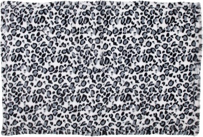 Furhaven ThermaNAP Self-Warming Cat Bed for Indoor Cats & Large/Medium Dogs, Washable & Reflects Body Heat - Quilted Faux Fur Reflective Bed Mat - Snow Leopard, Large (Pack of 3)