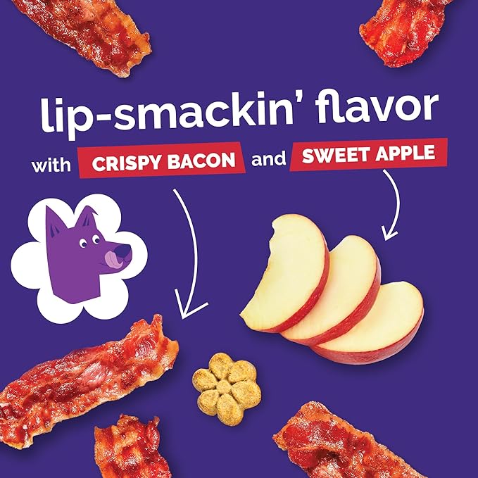 Fruitables Baked Dog Treats, Healthy Pumpkin Treat for Dogs, Low Calorie & Delicious, Made Without Wheat, Corn and Soy, Made in the USA, Allergy Friendly, Crispy Bacon and Apple Flavor, 32 oz