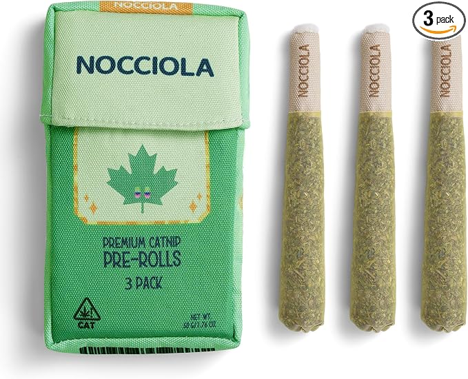 Nocciola 3 Pack Catnip Toys for Cats, Funny Cat Toys Filled with 100% Pure Organic Catnip, Safe Kitten Teething Chew and Kicker Toys, Stress Relieving Fun for Indoor Cats