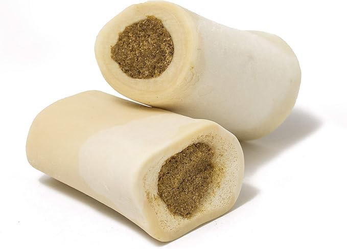 Cadet Stuffed Shin Bone, Long-Lasting Dog Chew Bones for Aggressive Chewers, High Protein Filled Bone Dental Chew for_Dogs, Peanut Butter Flavor Filling, 5-6" for Large Dogs (Pack of 2)