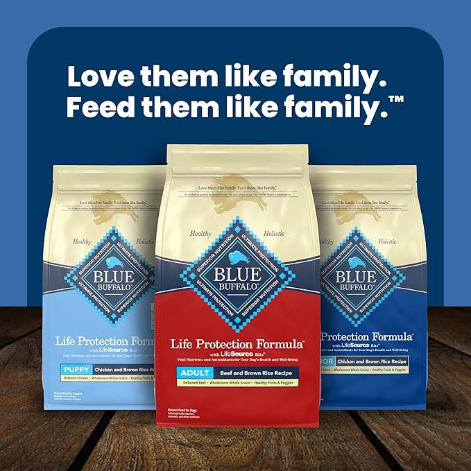 Blue Buffalo Life Protection Formula Beef & Brown Rice Adult Dry Dog Food, Supports Immunity with Antioxidant-Rich LifeSource Bits, Promotes Healthy Muscle Development, Skin & Coat Health, 34 lbs.