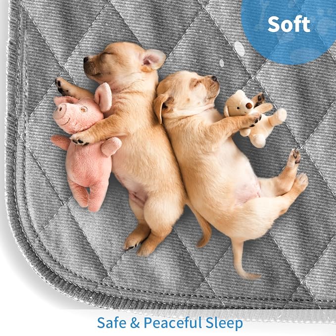Washable Reusable Dog Pee Pads, 34"x52" (2 Pack) Absorbent & Waterproof Puppy Training Pad for Crate, Playpen & Carpet, Large Potty Pads for Dogs, Cats & Small Pets