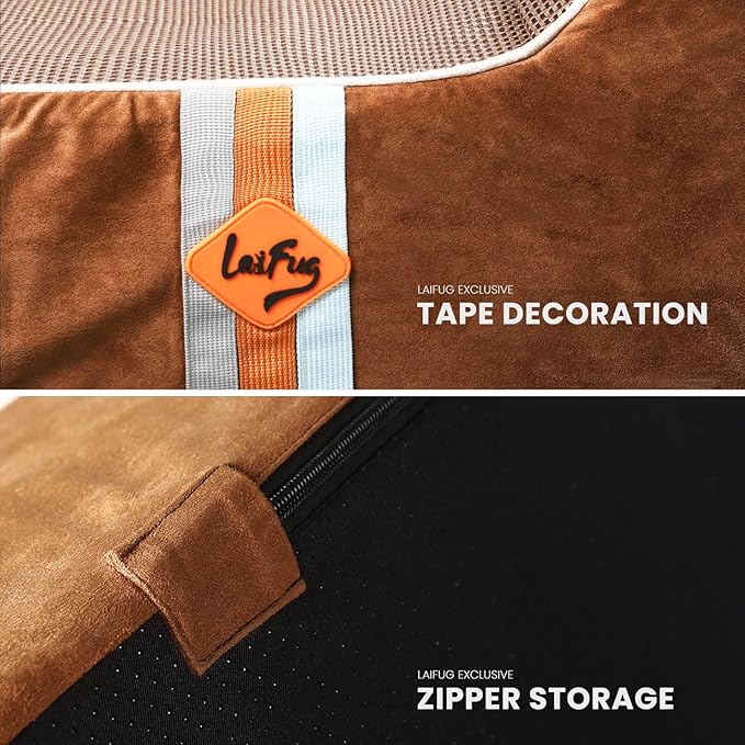 Laifug Orthopedic Dog Beds for Large Dogs,7" Memory Foam Dog Beds,Durable Water Proof Liner Removable and Washable, Nonskid Bottom, Brown 50"x36"x7"