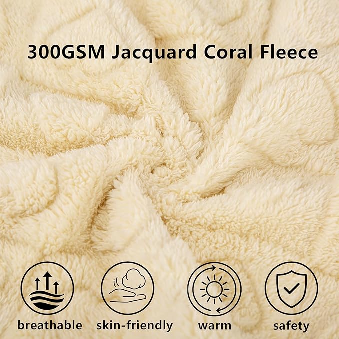 gogobunny Pet Blanket for Dogs Cats, 300GSM Ultra Soft Coral Fleece Blanket, Washable Small Dog Cat Blanket, Calming Crate Mat, Furniture Protector for Couch Bed Car Seat, Beige, 25x35IN