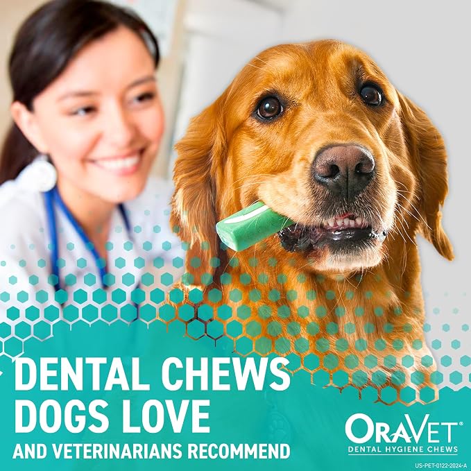 OraVet Dental Chews for Dogs, Oral Care and Hygiene Chews (Extra Small Dogs, 3.5-9 lbs.) Yellow Pouch, 14 Count (Pack of 2)