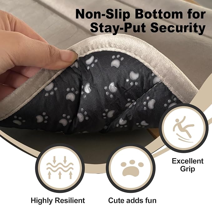 pobopobo Dog Crate Pad, Ultra Soft & Anti-Slip Kennel Mat, Secure Fit for Metal Crates & Dog Cages, Washable Cozy Bed for Small Medium Large Dogs (Light Brown, L(34"*20"*1.5"))