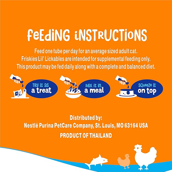 Friskies Purina Lil' Lickables with Chicken or Tuna Variety Pack Lickable Cat Treats  - 5 oz. (Pack of 20)