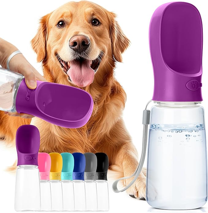 Mr. Pen- Portable Dog Water Bottle, 19 oz, Large, Leak Proof Puppy Water Dispenser with Drinking Feeder for Pets, Outdoor Walking, Hiking, Travel, Not Dishwasher Safe