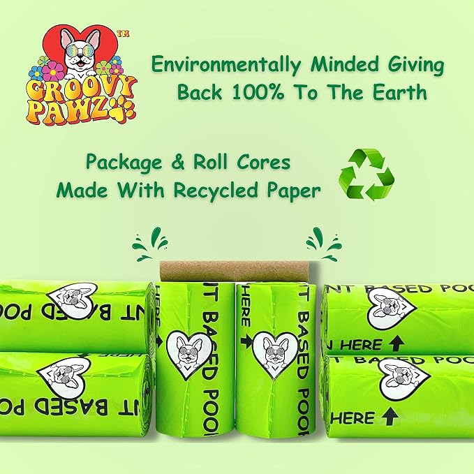 Certified Compostable Dog Poop Bags, 240 Count, Plant Based, Eco Friendly, Extra Strong, Leakproof, No Odor, Pet Supplies