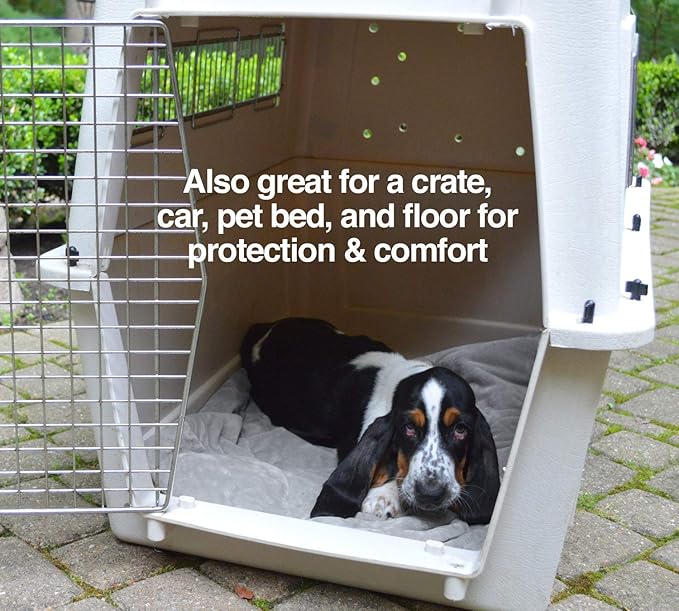 PetFusion Premium Dog &Cat Blanket | Ultra Soft Available in Plush or Quilted; 2 Colors (Grey; Brown) | Perfect Blanket for Small Dogs & Large Dogs