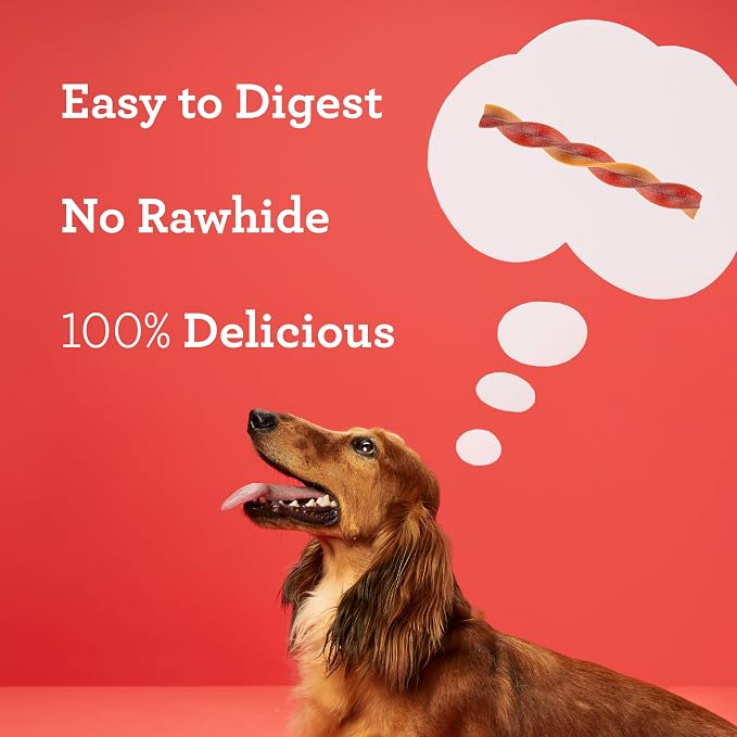 DreamBone Triple Flavor Swirlz No Chicken Added Dog Treats, Daily Rawhide-Free Chew, Digests Safely and Completely, with Real Protein, Beef, Peanut Butter, Pork and Veggies, 25 Count