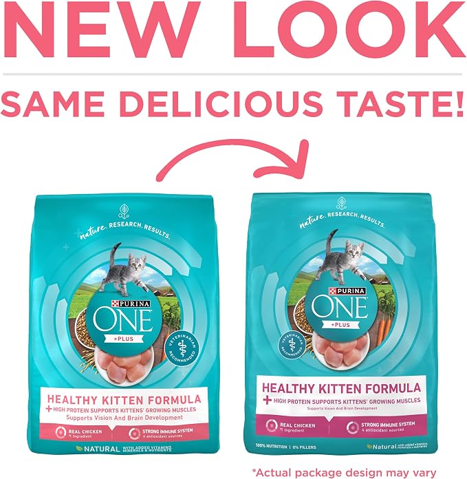 Purina ONE High Protein, Natural Dry Kitten Food, +Plus Healthy Kitten Formula - 16 lb. Bag