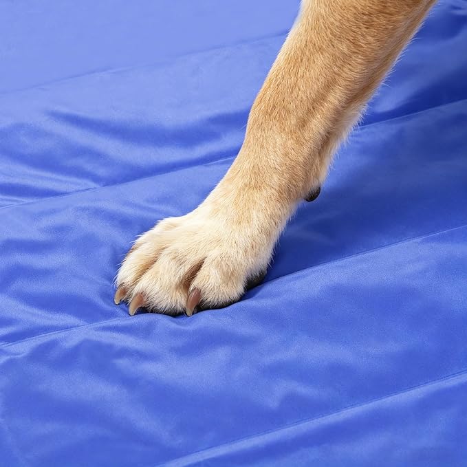 Dog Cooling Mat, 45x31.5 inches Pressure-Activated Gel Pad for Large Medium Dogs Non-Toxic Cool Mat for Bed, Crate, Summer Travel, No Water or Freezing Needed Blue