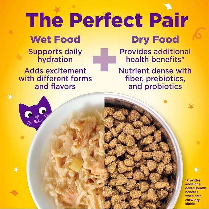 Wellness Appetizing Entrées Shredded Adult Wet Cat Food, Natural, Protein Rich, Grain Free, Chicken and Salmon Recipe, 1.4 oz, Pack of 8 Pouches