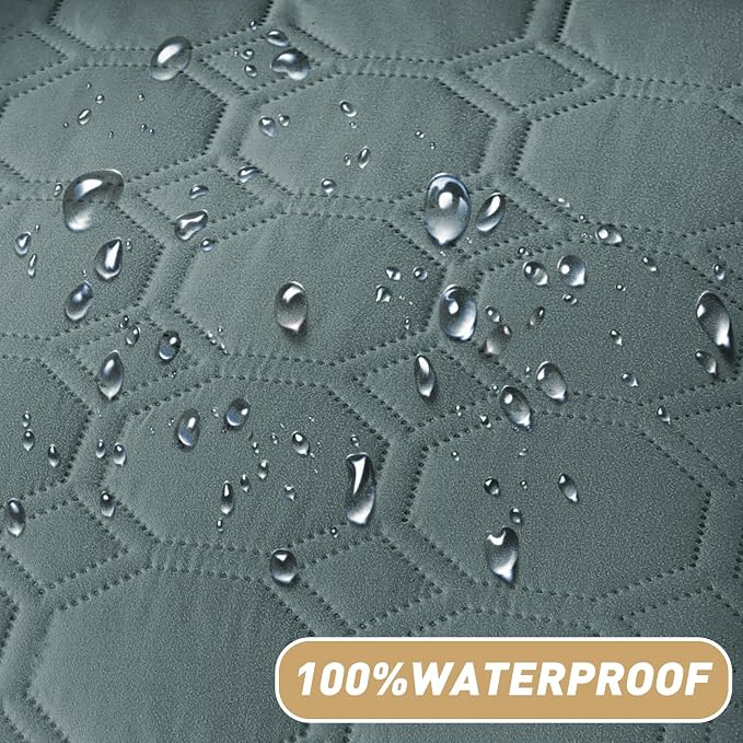 ZNSAYOTX Ultimate Cozy Blankets (52"x82") 100% Waterproof Bed Mat Blanket for Dog Pets, Couch Sofa Protector with Non-Slip Back Washable Durable, Pee Scratch Proof Easy to Clean (Dark Grey)