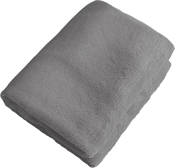 iMaylex Soft Puppy Flannel Fleece Blanket for Pet Dog Cat, Plush Microfiber, Cozy and Lightweight, Light Grey, Pet, 19 x 27 inch (50 x 70 cm)