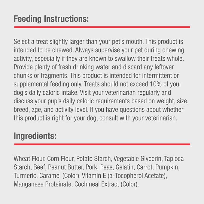 DreamBone Triple Flavor Swirlz No Chicken Added Dog Treats, Daily Rawhide-Free Chew, Digests Safely and Completely, with Real Protein, Beef, Peanut Butter, Pork and Veggies, 25 Count