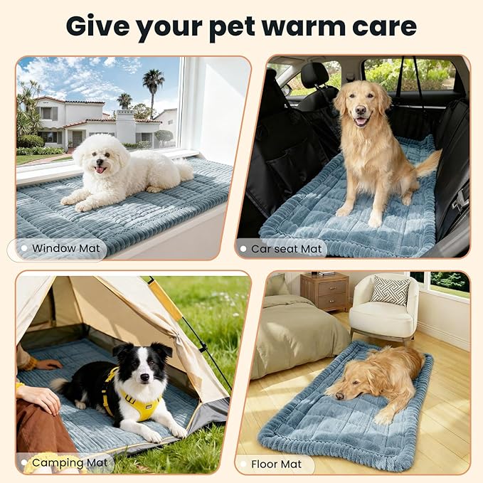 Couch Cover for Dogs Washable, Non-Slip Pet Couch Covers for Sofa, Fuzzy Dog Couch Cover Blanket Thick Soft Plush for Furniture Protector (Blue Gray, 27.6" x 47.2"/70 x 120cm)