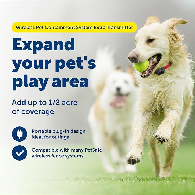 PetSafe Wireless Fence Extra Transmitter, Increase Your Existing Wireless Fence Boundary Pet Containment for Dogs and Cats - from the Parent Company of the Invisible Fence Brand