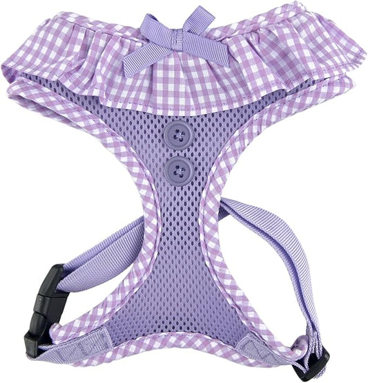 Puppia Vivien Dog Harness A (Over-the-Head) Fashionable Mesh Spring Summer Harness for Small Dogs, Violet, Large