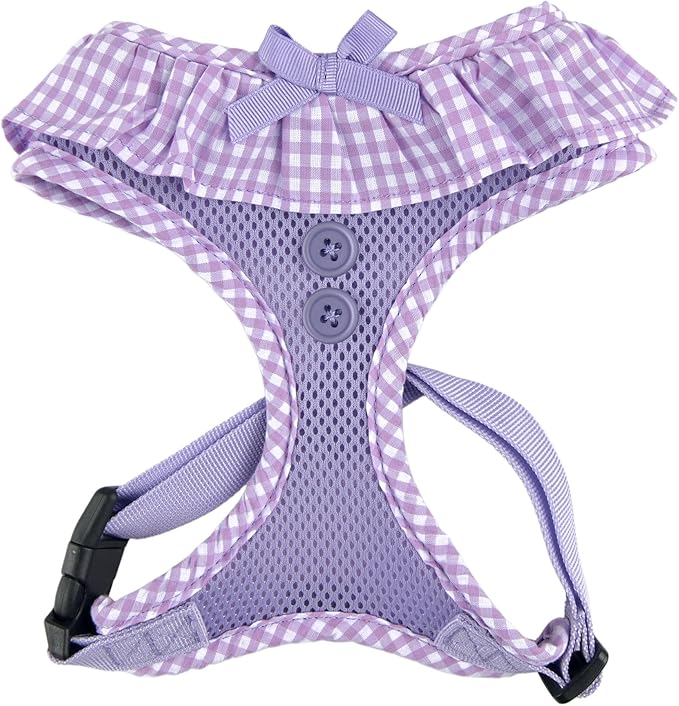 Puppia Vivien Dog Harness A (Over-the-Head) Fashionable Mesh Spring Summer Harness for Small Dogs, Violet, Small