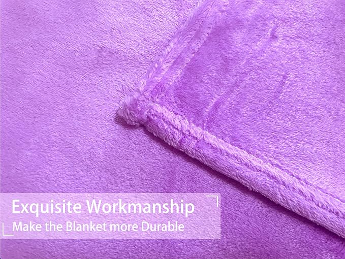iMaylex Soft Puppy Flannel Fleece Blanket for Pet Dog Cat, Plush Microfiber, Cozy and Lightweight, Light Purple, Pet, 19 x 27 inch (50 x 70 cm)