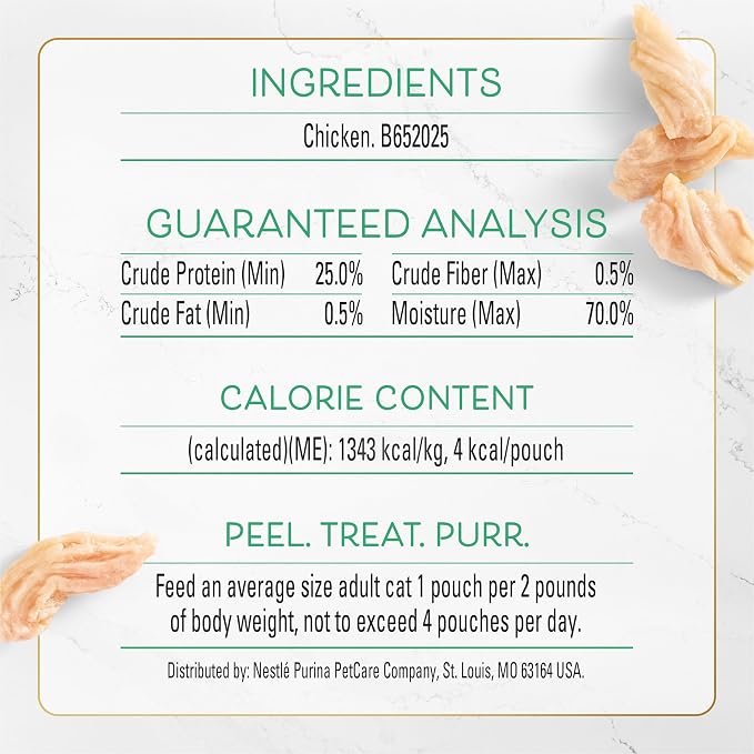 Purina Fancy Feast Natural Cat Treats, Purely Natural Hand-Selected Chicken - (Pack of 5) 10 ct. Pouches