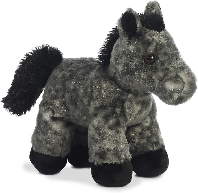 Aurora® Adorable Mini Flopsie™ Storm™ Stuffed Animal - Mini Companions Ready for Playful Adventures - for Kids All Ages, Toddlers, Adults, and Families - Gray 8 Inches