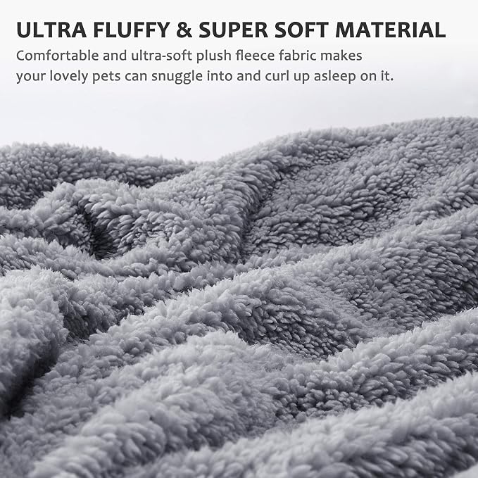 Dog Blankets for Large Dogs, Super Soft Warm Sherpa Fleece Plush Doggie Blankets and Throws for Small Medium Puppy Doggy Pet Cats，50x60 inches
