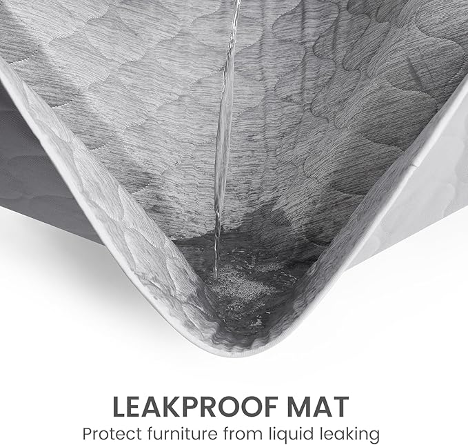 Cozy Bliss Deluxe Leakproof Cooling Blanket for Dogs with Q-Max 0.5, Sofa Topper & Couch Protector for Pet, Soft & Durable Washable Pet Cooling Mat for Hot Weather, Silver Grey, 30"x70"