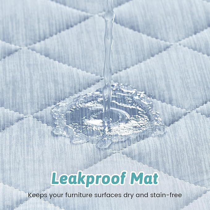 COZY KISS Extra Large Dog Cooling Mat 52"x82" Q-Max>0.4, Waterproof & Leakproof Pet Bed Cover, Non-Slip Cooling Dog Blanket for Couch, Floor, Large Dogs (Blue)