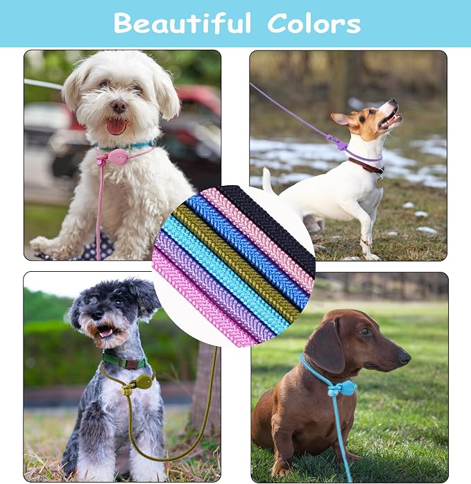 6FT Dog Training Leash - Slip Lead for Small & Medium Dogs - Strong, Lightweight, No Pull - Comfortable Loop (D-Pink, 6FT)