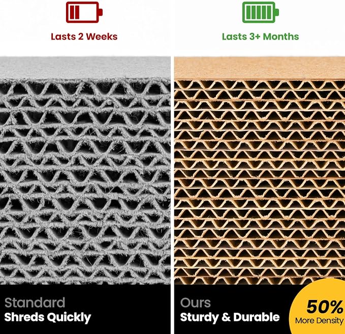 Conlun Cat Scratcher Cardboard,2 in 1 Oval Cat Scratch Pad Bowl for Indoor Kitty Grinding Claw,Round Kittens Scratching Board Corrugated Lounge Pet Beds&Furniture Protector for Couch&Carpets&Sofas