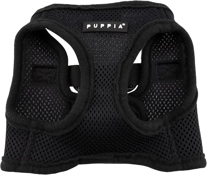 Puppia Soft Vest Dog Harness - Black - Medium