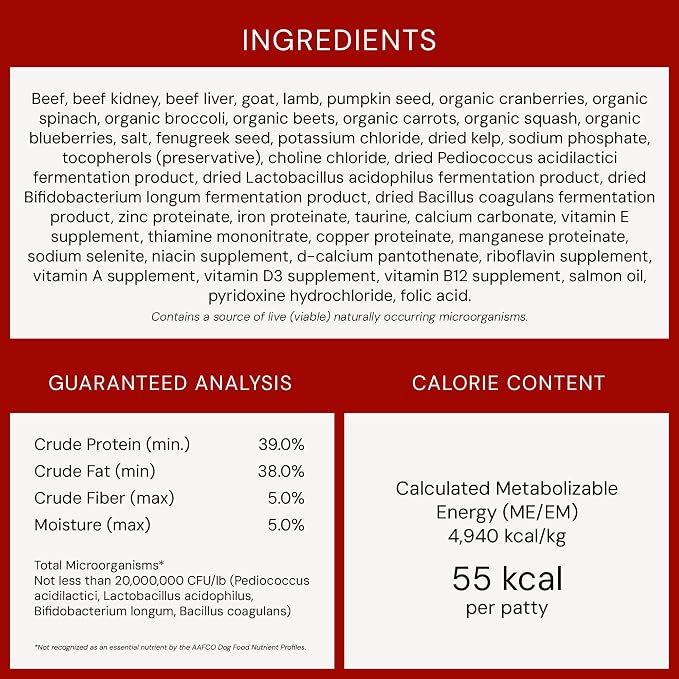 Stella & Chewy's Freeze-Dried Raw Dinner Patties - Remarkable Red Meat Blend - High Protein Grain-Free Puppy & Dog Food - Perfect For Picky Eaters - 5.5 oz
