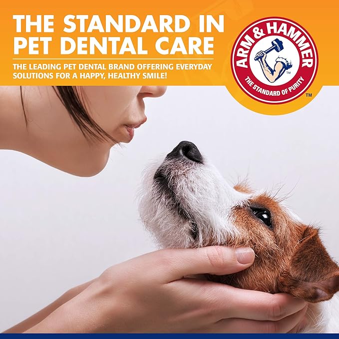 Arm & Hammer for Pets Tartar Control Dental Training Kit for Puppies Dog Toothbrush Toothpaste Fingerbrush Vanilla Ginger Flavor 0.84 OZ 60 Pack