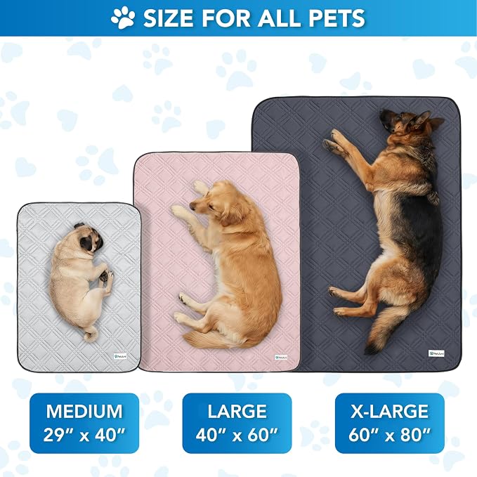 PetAmi Dog Cooling Mat, Waterproof Self Cooling Dog Pad with Non-Slip Backing, Q-Max >4.0 Pet Cooling Mat for Crate, Couch, Kennel & Car, Indoor Outdoor Summer Use, Pink, 60x80
