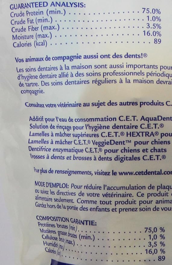 Virbac C.E.T. Enzymatic Oral Hygiene Chews, Extra Large Dog, 30 Count