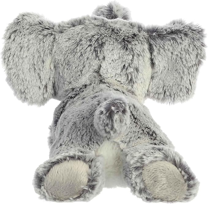 Aurora® Adorable Mini Flopsie™ Leroy Elephant™ Stuffed Animal - Mini Companions Ready for Playful Adventures - for Kids All Ages, Toddlers, Adults, and Families - Gray 8 Inches