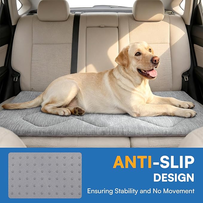 Queenmore Dog Cooling Mat, Cool Dog Mat, Portable Flat Pet Pads for Dogs, Materials Safe, Washable Non-Slip Cooling Pet Pad for Puppy in Summer (Grey Diamond, Medium(31" x 19"))
