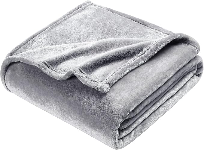 DREAMNINE Extra Large Soft Comfy Fluffy Fleece Bed Blanket King Size 90" x 108", Luxury Decorative Fuzzy Blanket for Women Girl, Big Cozy Gray Shaggy Warm Flannel Blankets for Winter Autumn Pets, Grey
