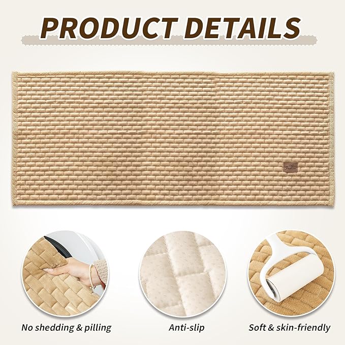 Couch Covers for Dogs Washable, 27.6"x59.1" Velvet Dog Couch Cover Protector, Fuzzy Plush Pet Sofa Cover for Loveseat, Sofa Covers for Pets(1,Light Brown,2 Seater Sofa Pad Cover)