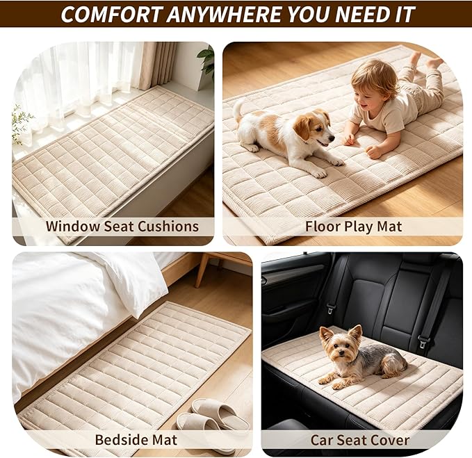 Couch Covers for Dogs Washable, 27.6"x70.9" Non Slip Couch Covers for Loveseat Sofa Pet Friendly, Soft Fuzzy Sofa Covers for Pet, Dog Couch Cover Furniture Protector(1PC,Beige White)