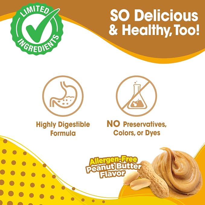 Nylabone Nubz Natural Dog Chew Treats for Large Dogs, Long Lasting Dog Chew Bones Made in the USA, Chicken Flavor Breath Freshener Dental Chews, Large Dog Bones for Dogs Over 30 lbs. (18 Count)