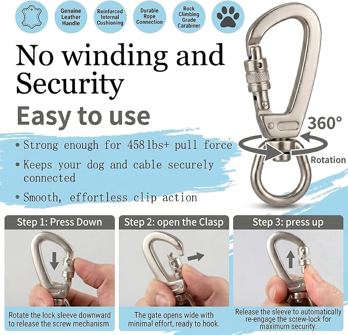Small Dog Leash, 5ft Dog Leashes for Medium Dogs, Blue Leash, Rope Dogs Leashes, Strong Nylon Pet Lead, Pet Leather, Puppy Lead, Comfortable Leather Handle (Mint Blue, 5 Feet)