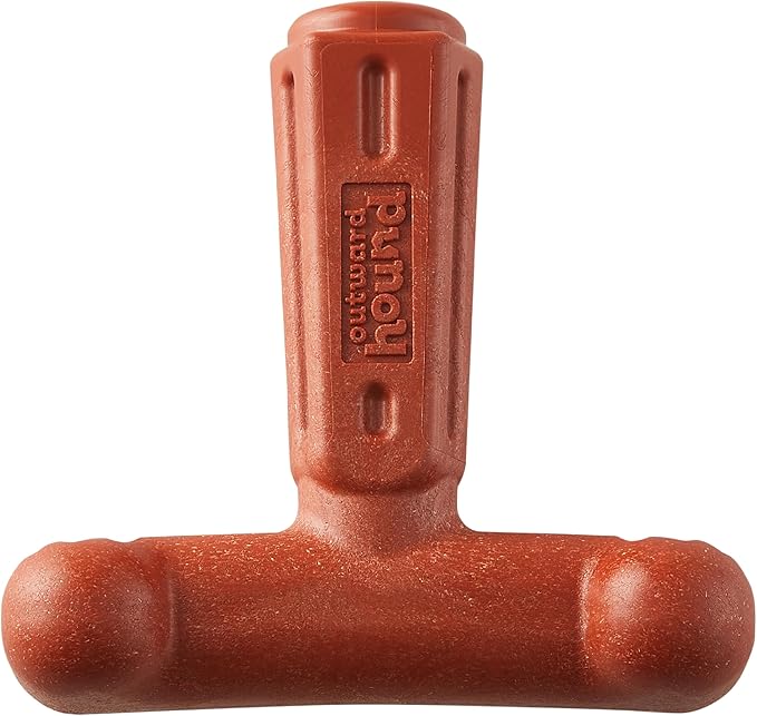 Dogwood Hold & Chew Dog Toy – Real-Wood Blend, Beef Scented, 3 Chewable Ends, Moderate Chewers, Large, 5" x 5.2" x 2.2"