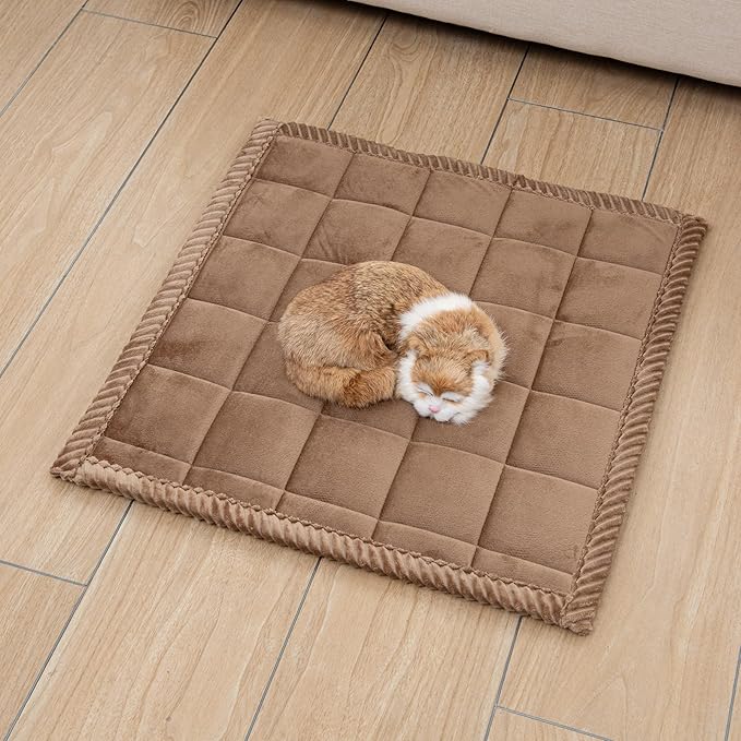 Couch Cover for Dogs Washable Pet Bed Fuzzy Pet Couch Covers Nonslip Couch Slipcover for Dogs, Kids, Pets Friendly Sofa Cover Loveseat Covers (Brown, 21''x21''/Square)