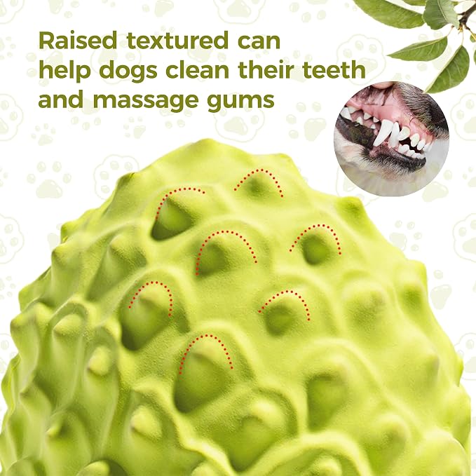 MewaJump Dog Squeaky Toys for Aggressive Chewers, Interactive Natural Rubber Chew Toy for Small Puppy Dogs, Tough Dog Toys for Medium Breed, Keep Dogs Busy, Training and Cleaning Teeth