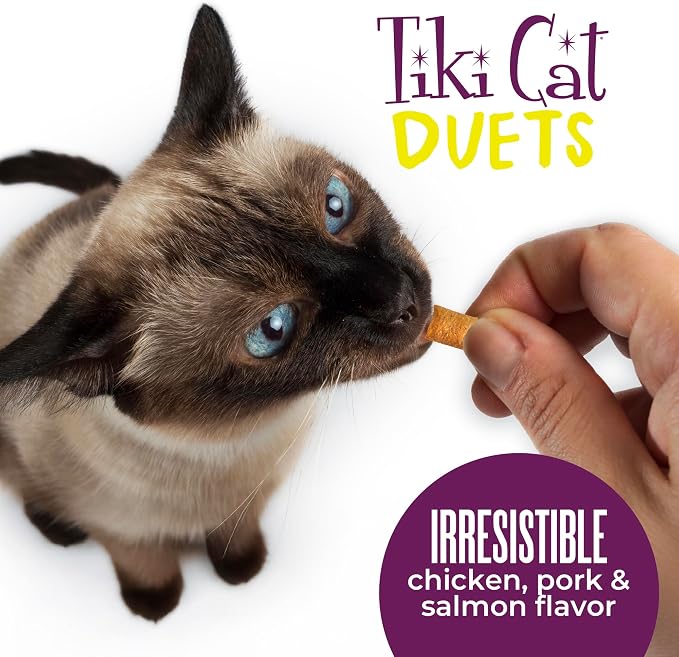 Tiki Cat Duets Cat Treats, Chicken Flavor, 2 oz. Pouch (8 Count)